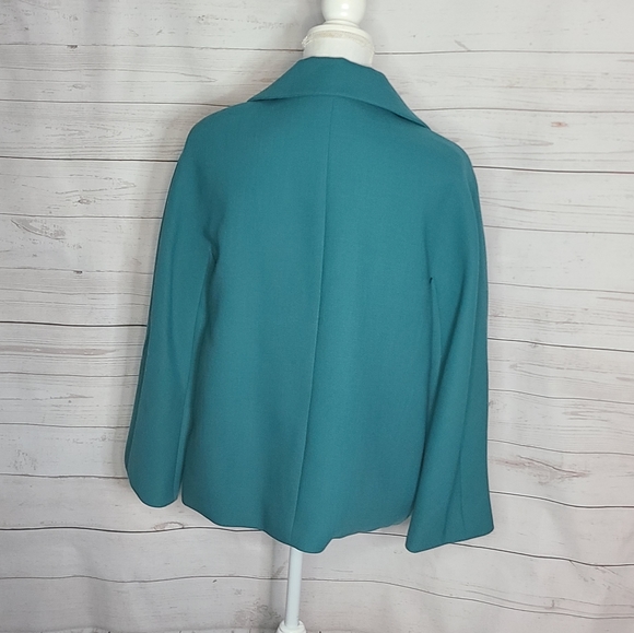 Talbots Green Wool Button Front Jacket - Picture 3 of 9